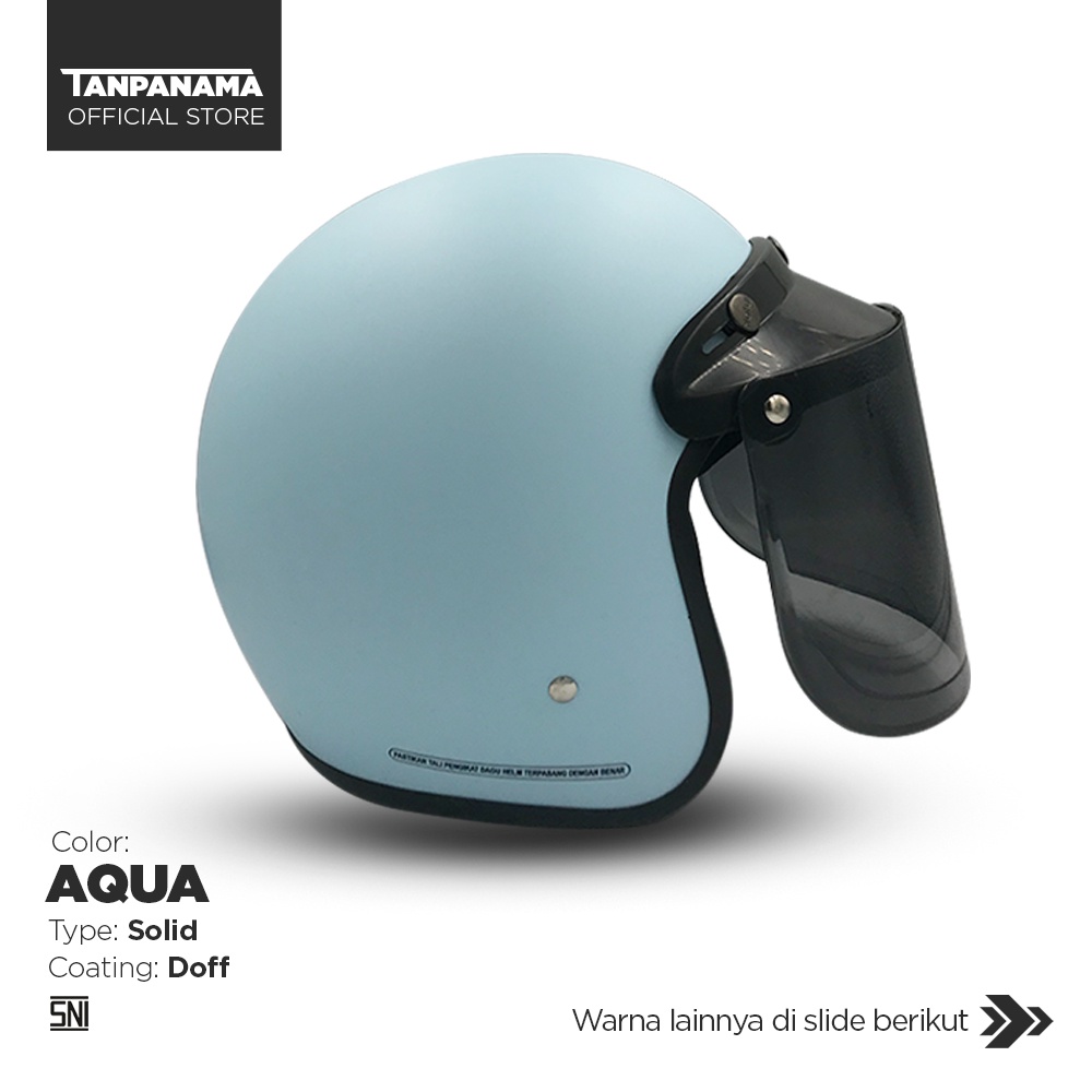 Tanpanama Helm - Helm Bogo Wanita Dewasa Full Leher SNI Warna Terkini