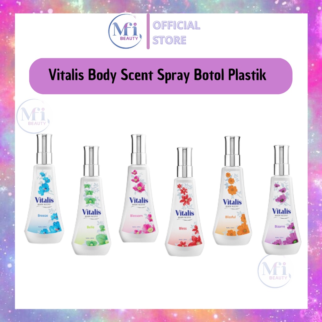 MFI - Vitalis Body Scent Spray Botol Plastik 120 ML | Parfum Tubuh