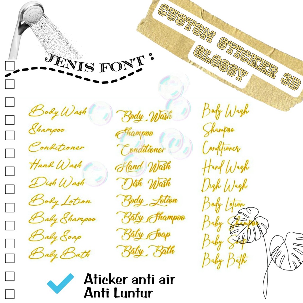 

Sticker Cutting Label Timbul Glossy