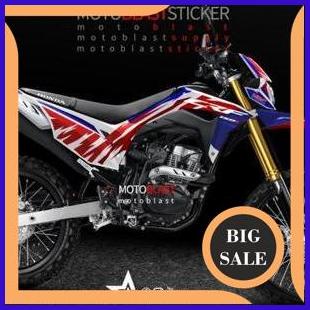 last stok Decal stiker Honda CRF150L HRC Tricolor Fireblade Fullbody Motoblast 140ZZ3