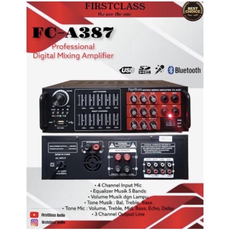 Amplifier Firstclass A387 | Ampli Karaoke highquality