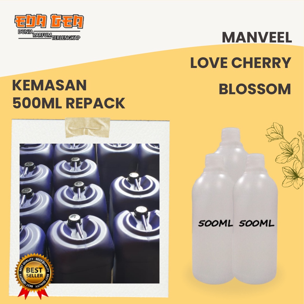 BIBIT PARFUM MURNI LOVE CHERRY BLOSSOM | MANVEEL 500ML KEMASAN REPACK