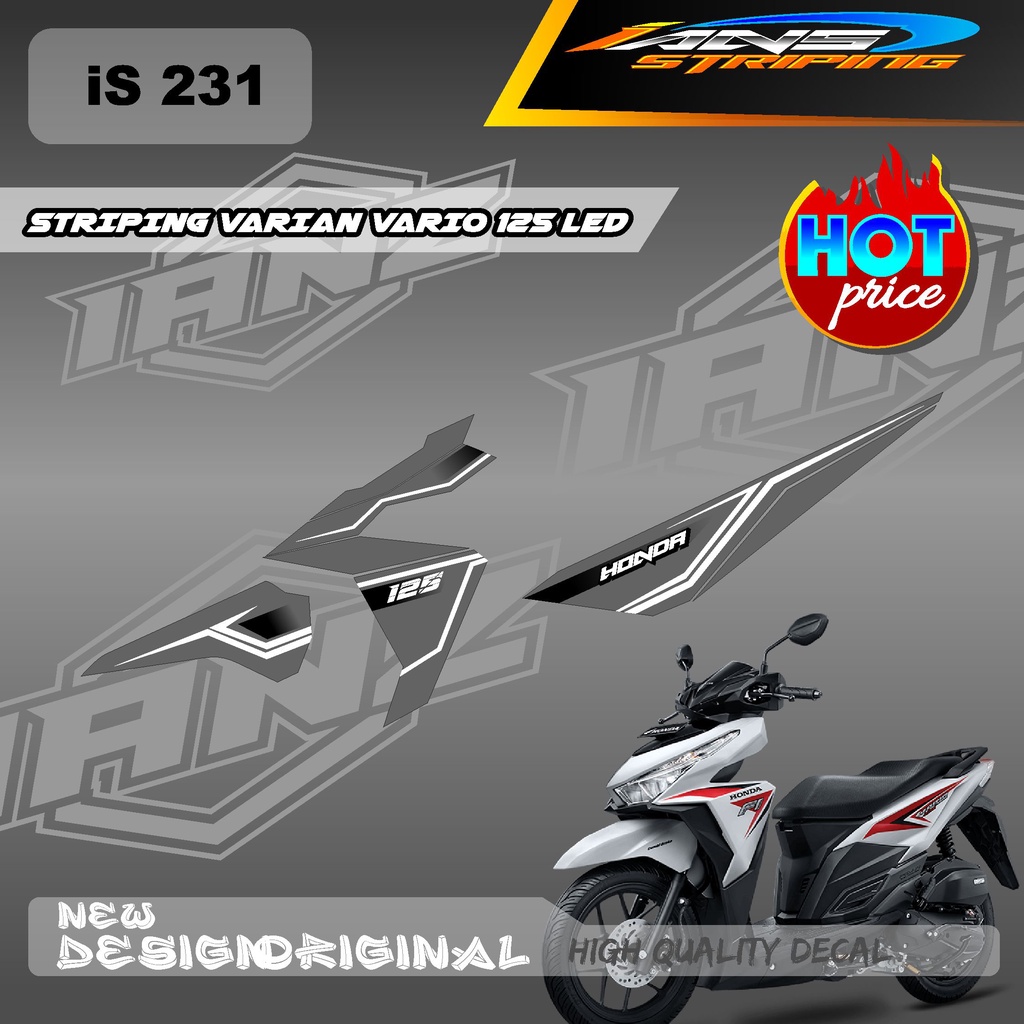 NEW DECAL STRIPING LIST VARIO 125 LED / HONDA VARIO 125 LED MENGGUNKAN BAHAN BERKUALITAS /  TIDAK MUDAH PUDAR / DECAL KERETA VARIO 125  IS231