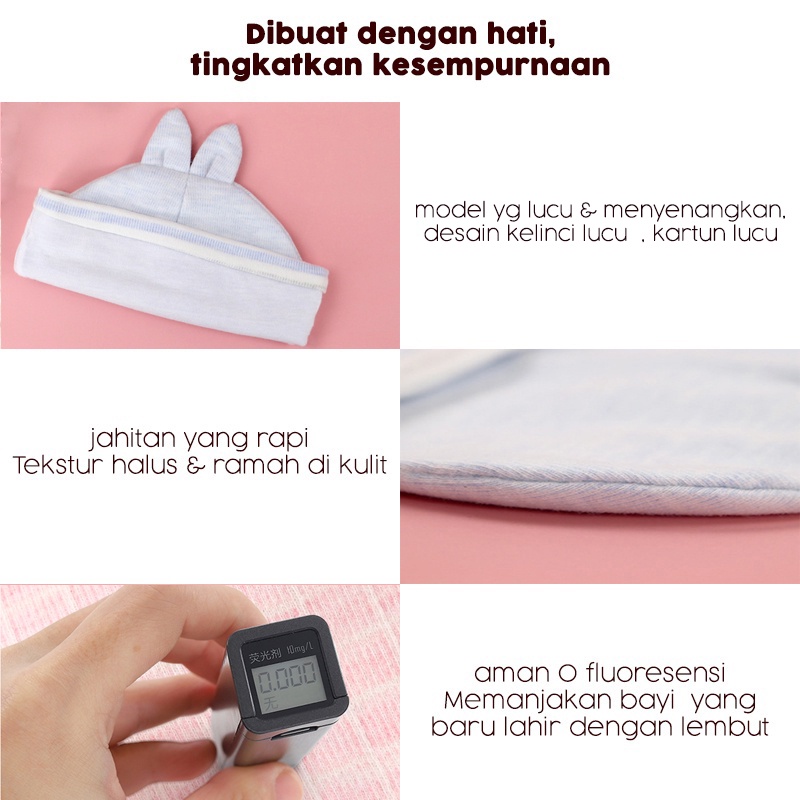 Usia 0-6 Bulan Baby DC Topi Bayi Katun Lembut Kids Anak Laki Topi Bayi Anak Perempuan Topi Bayi Laki Laki Kupluk Bayi