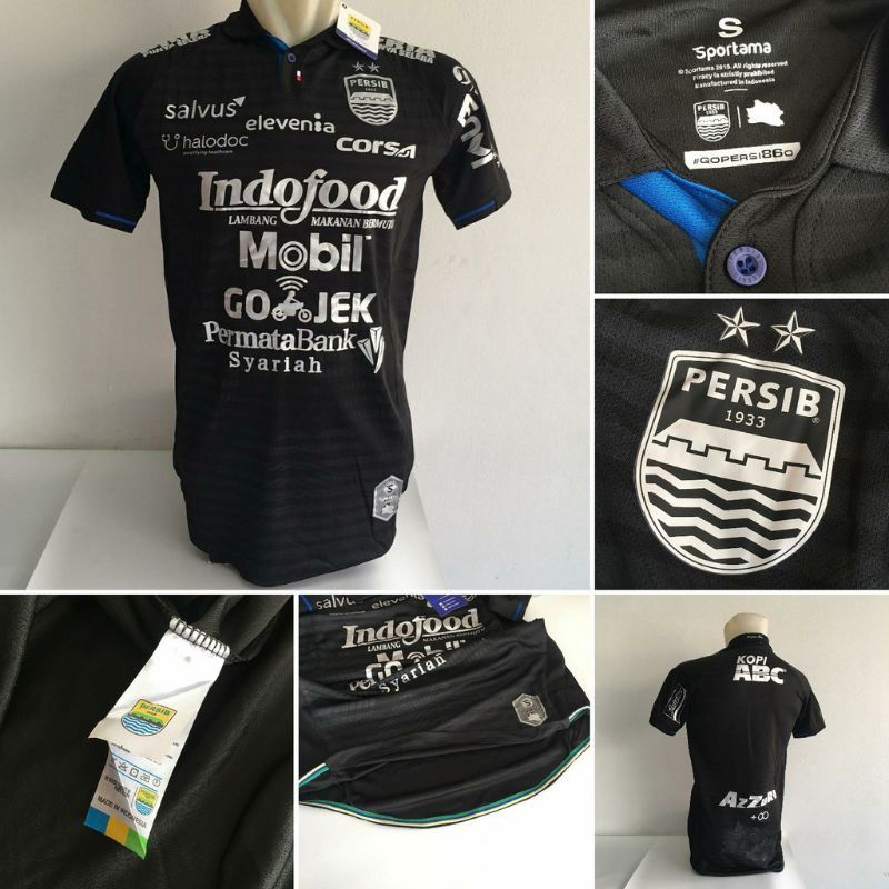 Jersey Persib Bandung 3rd 2019 Non Lokal // Jersey Persib Alternatif Hitam 2019