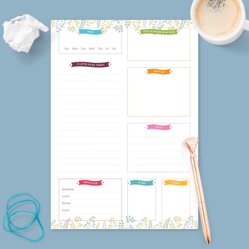 

[DOKI] 10 Lembar Habit Tracker Binder Planner/ To Do list/ Daily Planner/ Weekly Planner - TDL03
