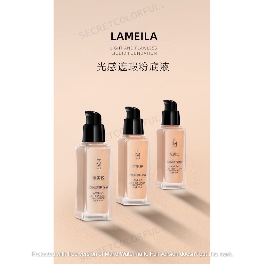 LAMEILA Concealer Foundation Cair Tahan Air Makeup Wanita