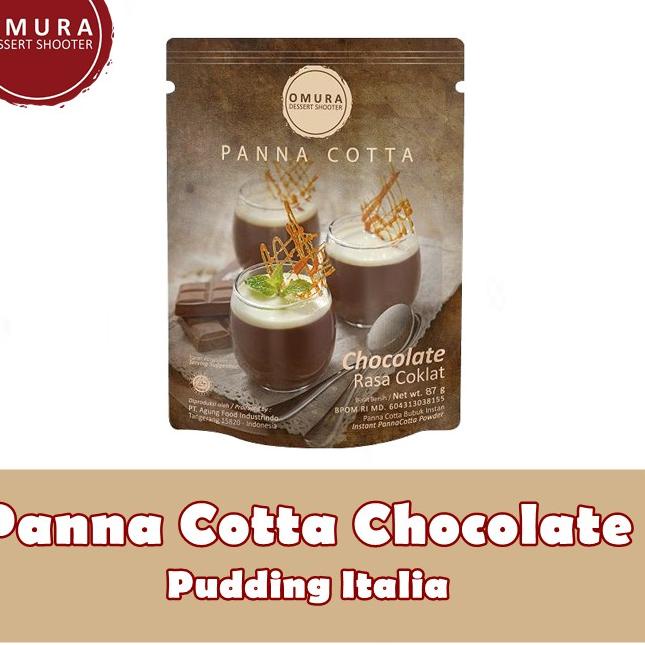 

Real produk [PANNA COTTA] Omura Dessert Panna Cotta Premix / Premiks Instant Pudding Italia Chocolate / Cokelat