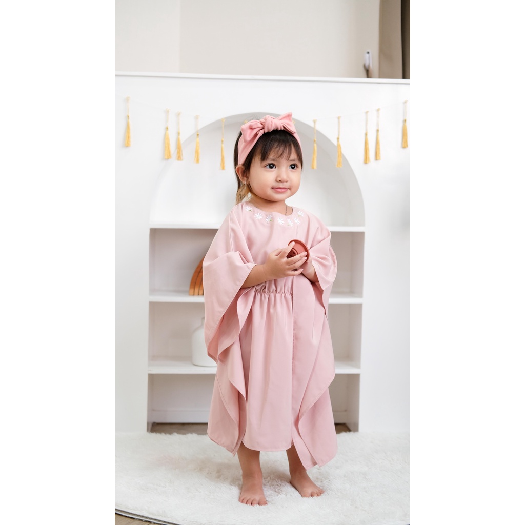 [RAMADHAN CLEARANCE SALE] Nice Kids - Flower Kaftan Dress Bunga Terusan Anak Perempuan (Pakaian Muslim Anak 1-4 Tahun)