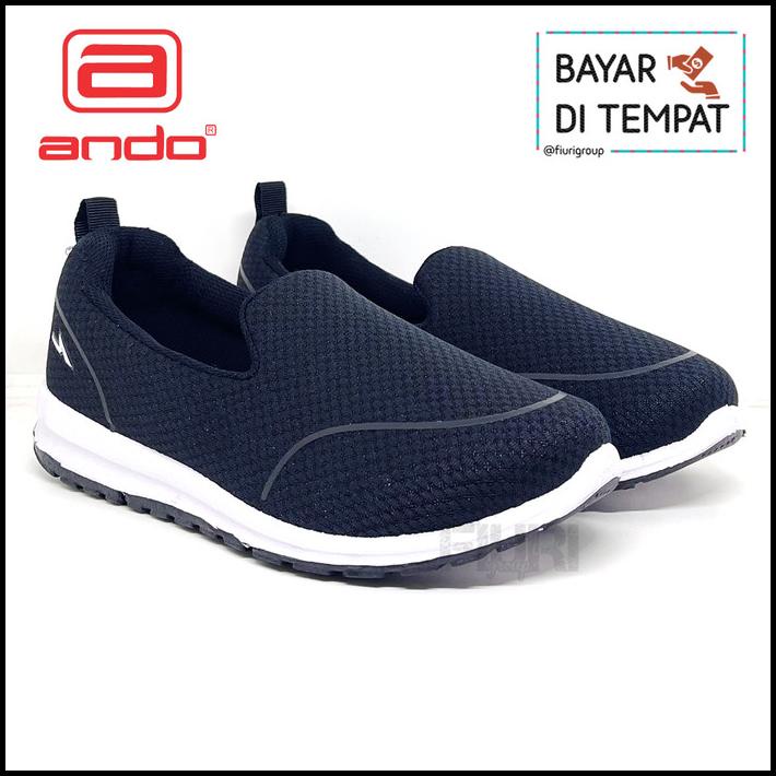 Ando Tisella 37-40 Hitam Putih Sepatu Sekolah Sd Smp Sma Wanita