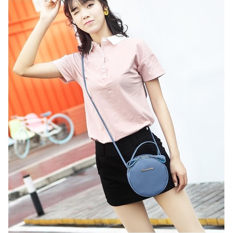 FYGALERY FYG1312 Tas Bahu Bulat Sling Bag Wanita Tas Handbag Fashion Korea