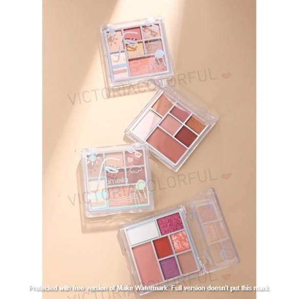 LAMEILA ~ Eyeshadow Highsine Highlighter 7 Colours Palette