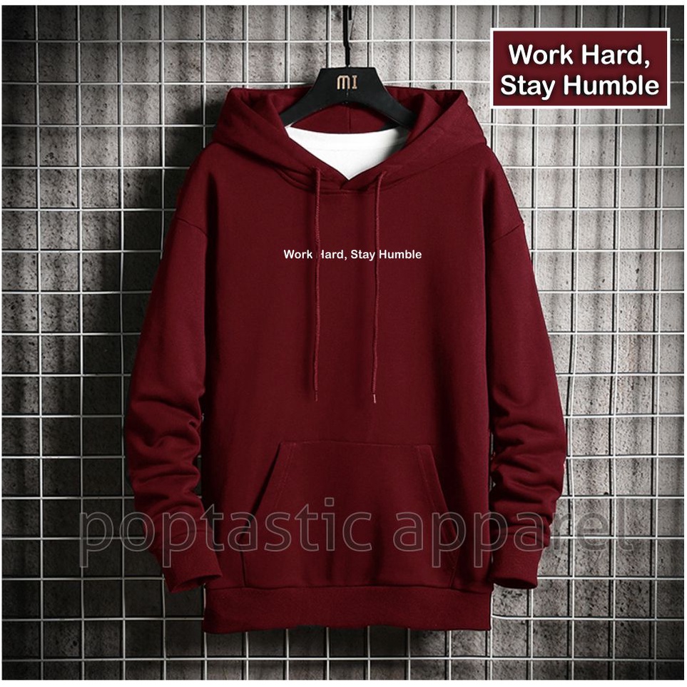 STAY HUMBLE Jaket Distro Sweater Hoodie Pria Wanita Bahan Fleece Tebal