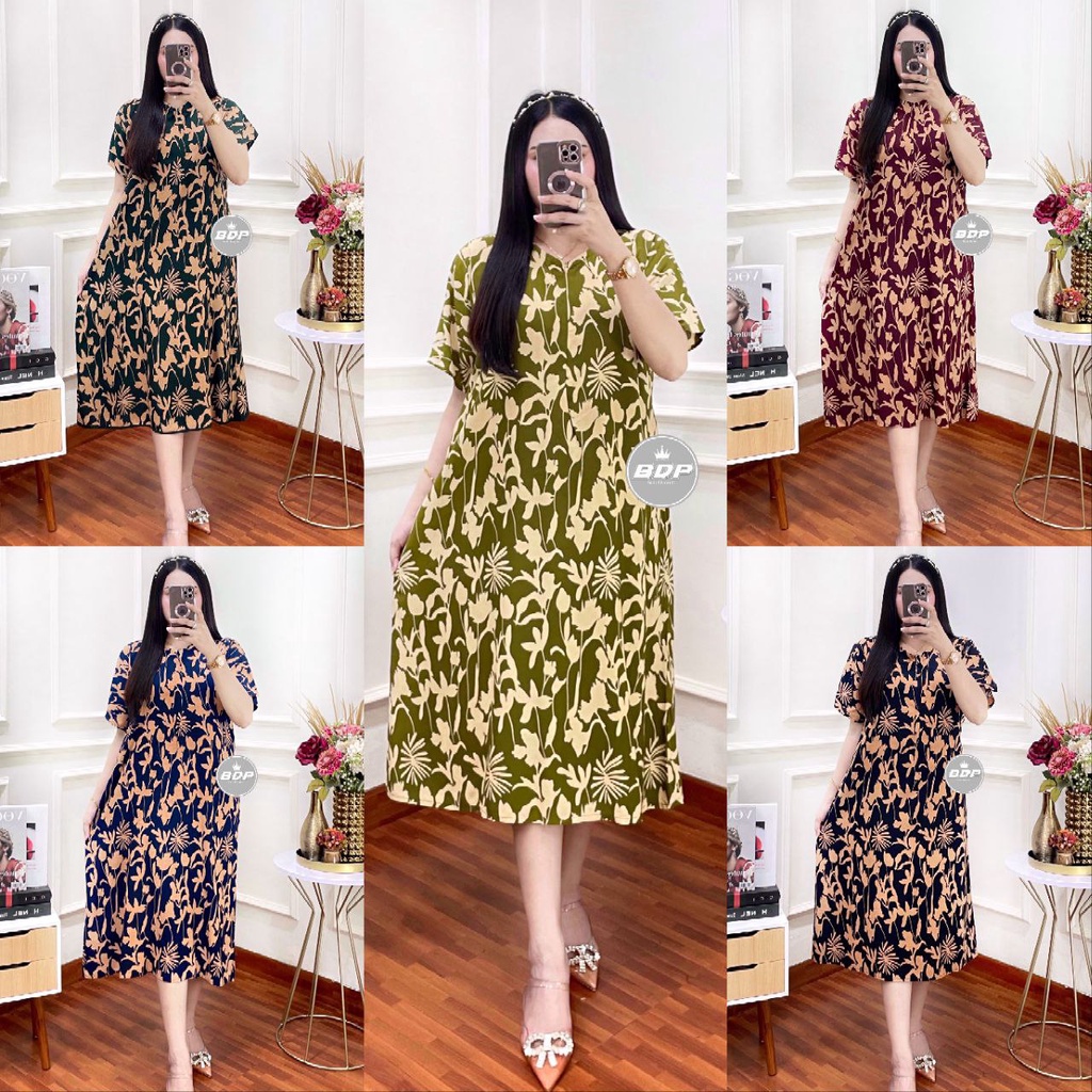 Daster Wanita Rayon Grade A Busui Resleting Depan Baju Tidur Daster Kekinian