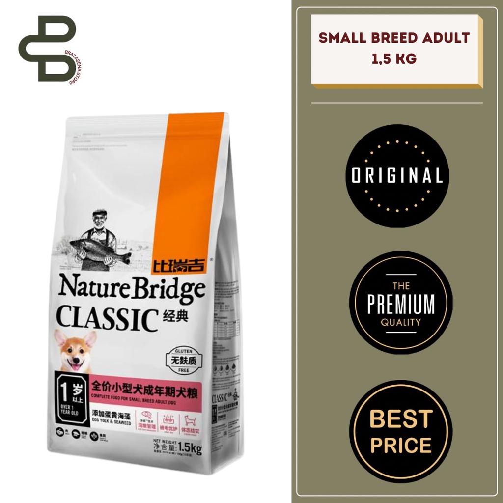 NATURE BRIDGE CLASSIC SMALL BREED ADULT DOG FOOD 1,5 KG FRESHPACK