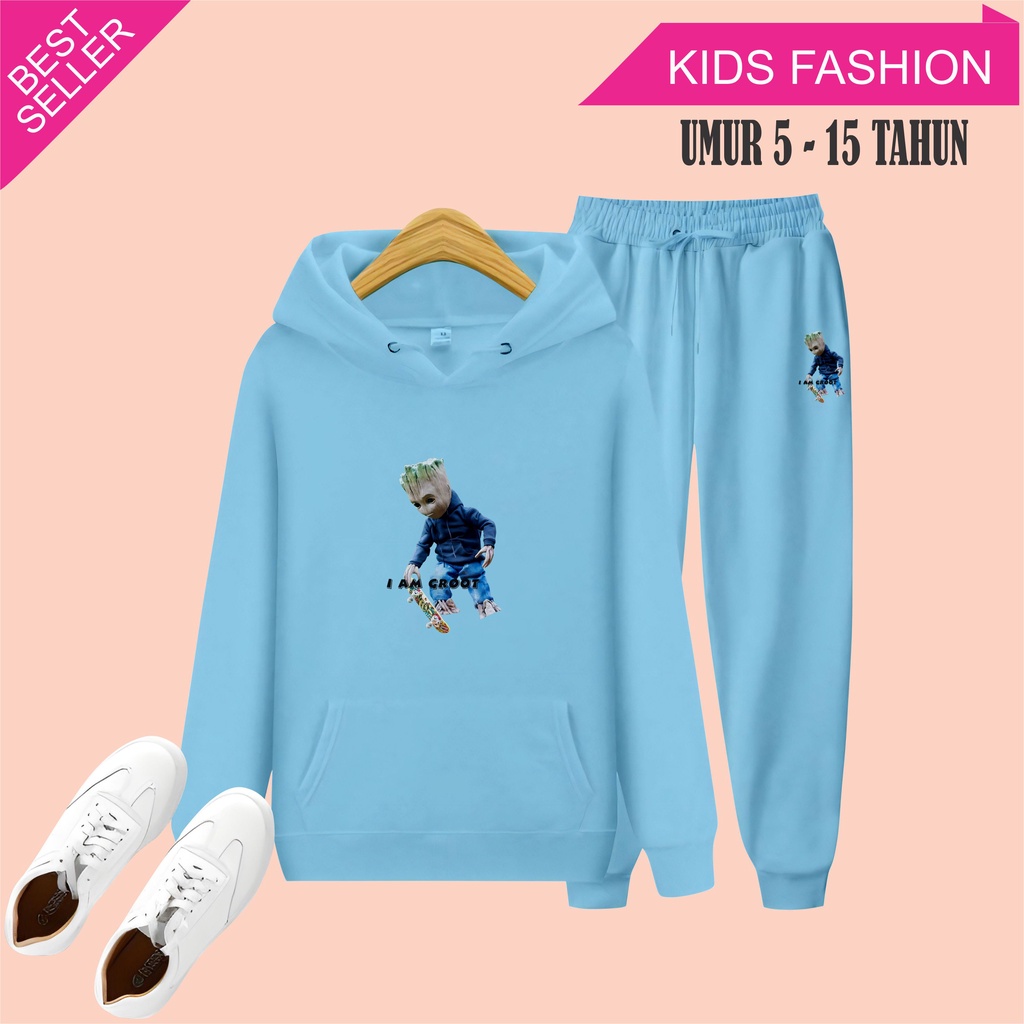 MCL - Setelan Anak Sweater Hoodie I AM GROOT