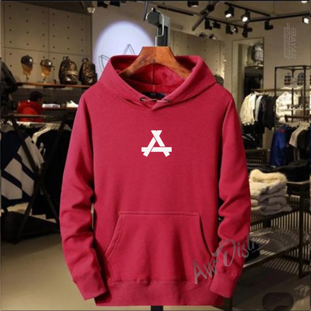 COD Hoodie Distro App Text Putih Premium Quality Sweater Tulisan Jaket Cewek/ Cowok Kata-Kata Hoodie Sablon