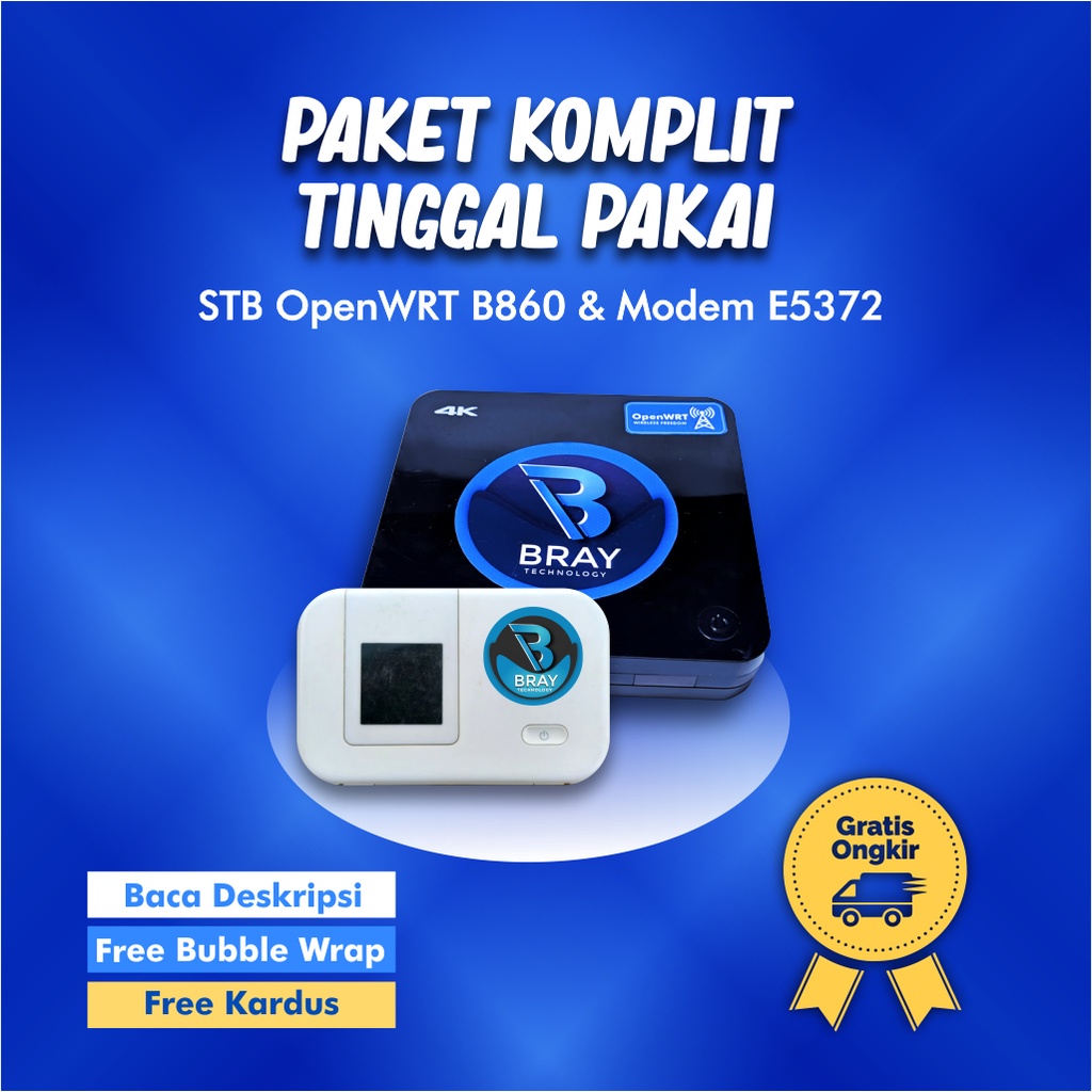 Stb OpenWrt Ram 1gb dan modem e5372s