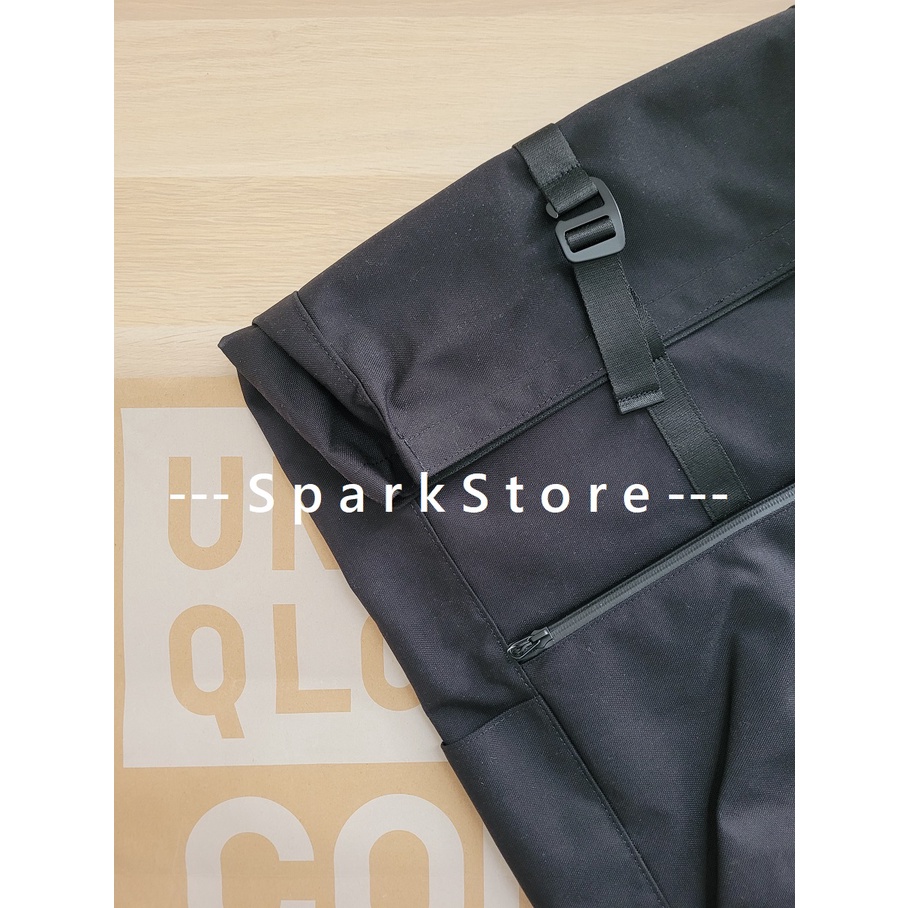 [NEW][BARU] Uniqlo Tas Ransel Roll Top Bag Hitam