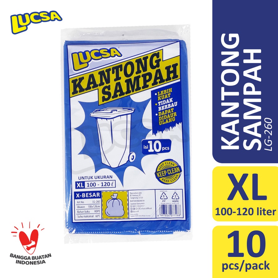 Ktmstore Kantong Sampah XL 100-120L Plastik Sampah Bin Garbage Bag Lucsa 260