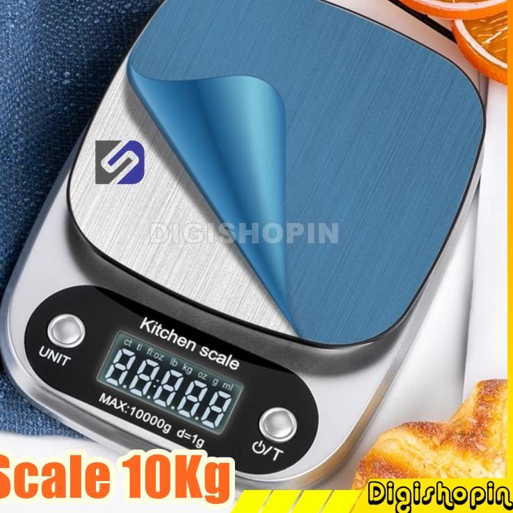 ➷ Timbangan Digital 10kg Akurasi 1g Timbangan Diet Digital Digipounds Timbangan Makanan Kue Roti Ado