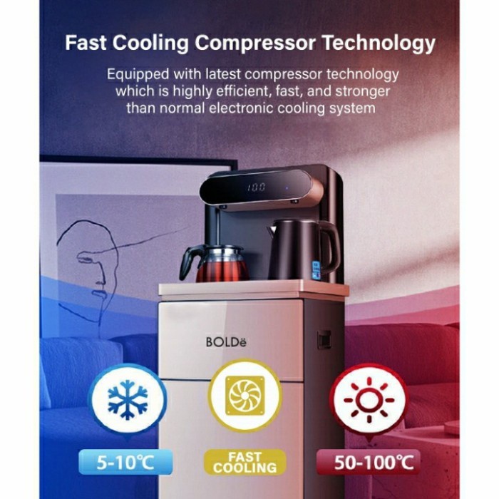 Bolde Smart Dispenser Xpresso Espresso Air Galon Bawah Touch Screen