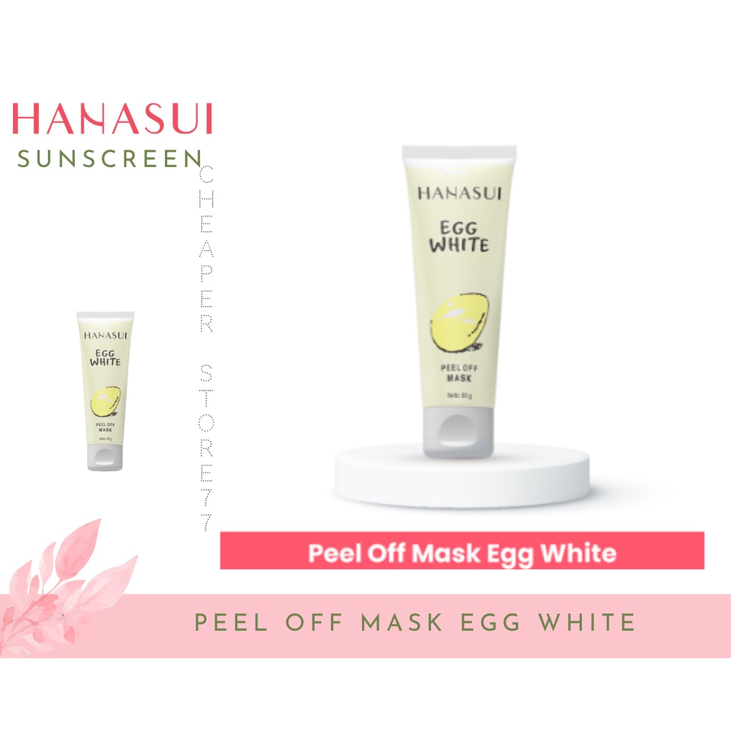 HANASUI - EGG WHITE PEEL OF MASK 80 ML - NATURGO BLACK TUBE 60 ML