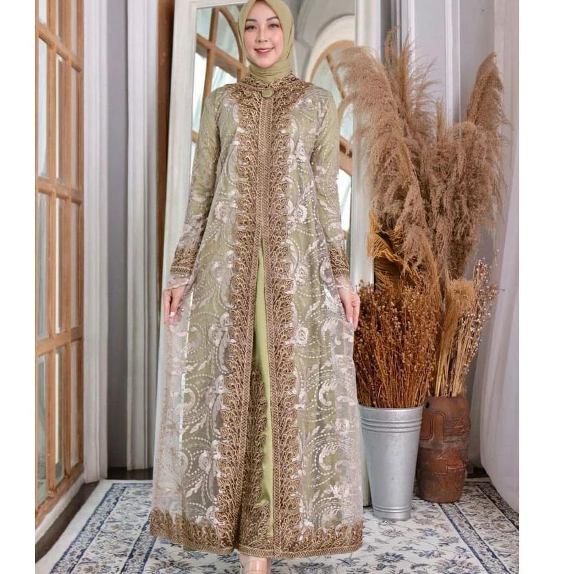 TERPERCAYA GAMIS MAXI CEMPAKA AULIA/GAMIS KONDANGAN LEBARAN/GAMIS BROKAT/DRESS KONDANGAN TERBARU 202