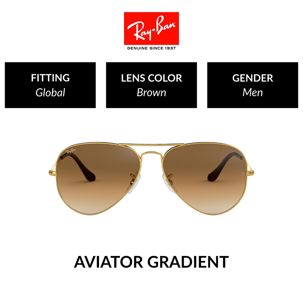 RAY-BAN Aviator Large Metal | RB3025 001/51 | Global Fitting | Sunglasses | 62mm