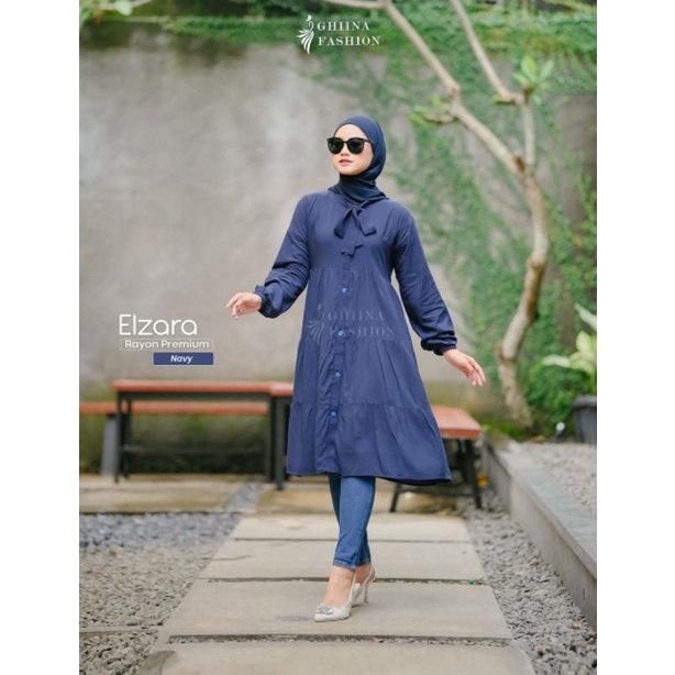 Elzara Tunik by Ghina Fashion/Tunik terbaru/Tunik wanita/Tunik kondangan/Tunik kuliah