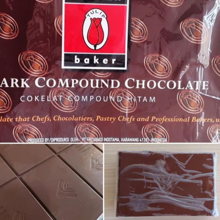 

New Collection coklat blok tulip 500 gr. dark coklat blok. tulip master dark chocolate