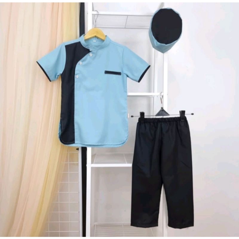 SETELAN PAKAIAN MUSLIM ANAK/SETELAN KOKO ANAK TERBARU 1-10 TAHUN