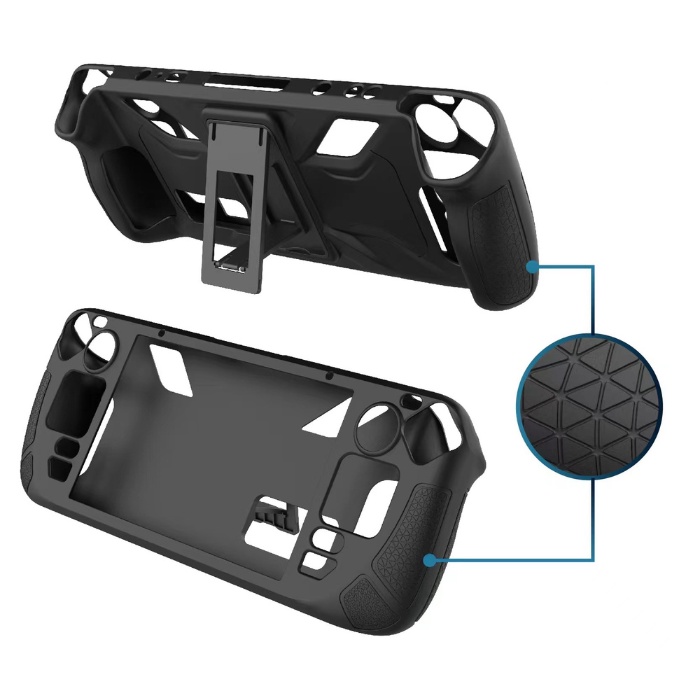 PGTech Silikon Silicone Casing Case Kickstand TPU Protective For Steam Deck Original