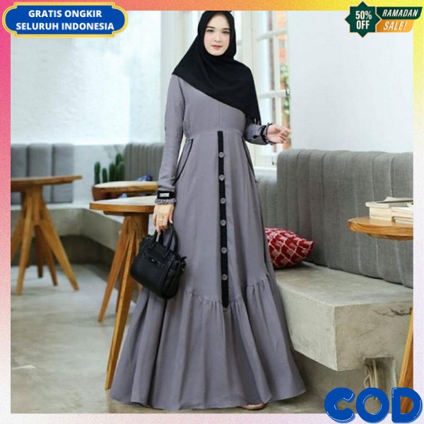 Gamis Wanita Terbaru 2023 Gami Ibuk Busui Pesta Elegan Gsmis Muslim Buat Lebaran Ori Modern Gamus Pe