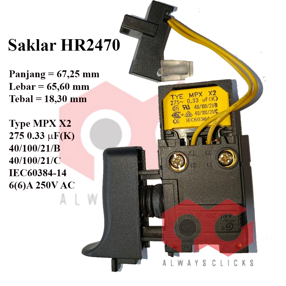 SAKLAR BOR SDS MAKITA HR2460 HR2470 SWITCH