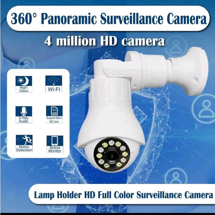 CCTV E28 Buld Wireless V380 PRO Auto Tracking 360 WIFI Ip Camera
