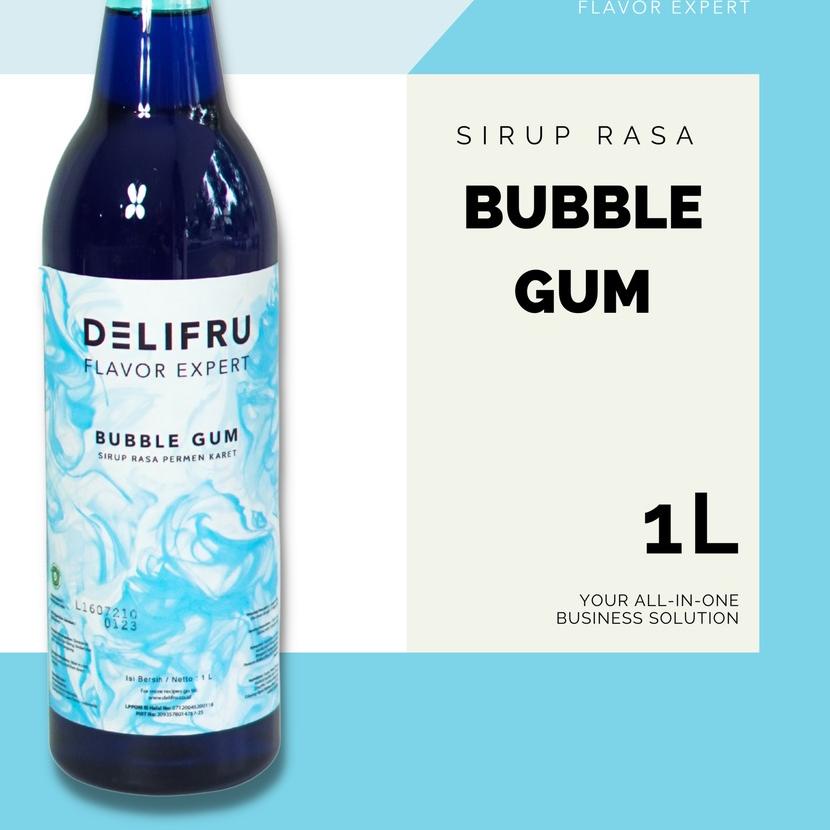 

✽ Syrup Bubble Gum Delifru 1 Liter - Sirup Permen Karet Premium ™