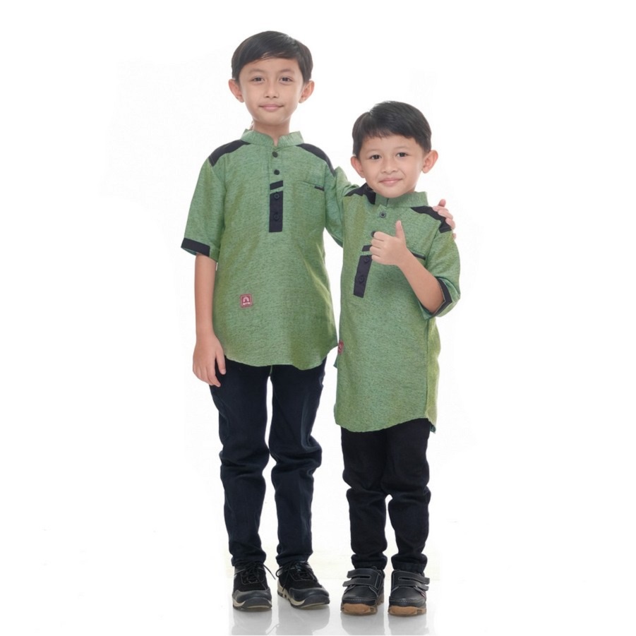 Baju Koko Kurta Pakistan Couple Ayah Anak Lengan 3/4 Kualitas Terbaik Model Terbaru Lebaran Thariq Series