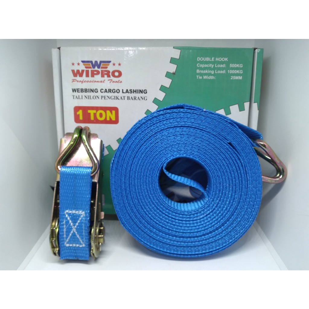 Tali WIPRO 1 Ton 6m 10m 12m webbing cargo / tali pengikat / tali miniatur / track belt / sling belt / tali krek