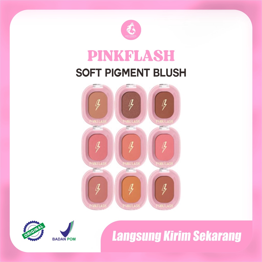 PINKFLASH Soft Pigment Blush | Blush On | Pink Flash (✔BPOM) PF-F01