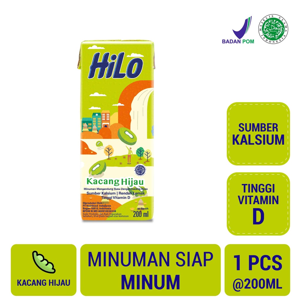 

HiLo Kacang Hijau RTD 200ml - Minuman Sumber Kalsium Rendah Lemak