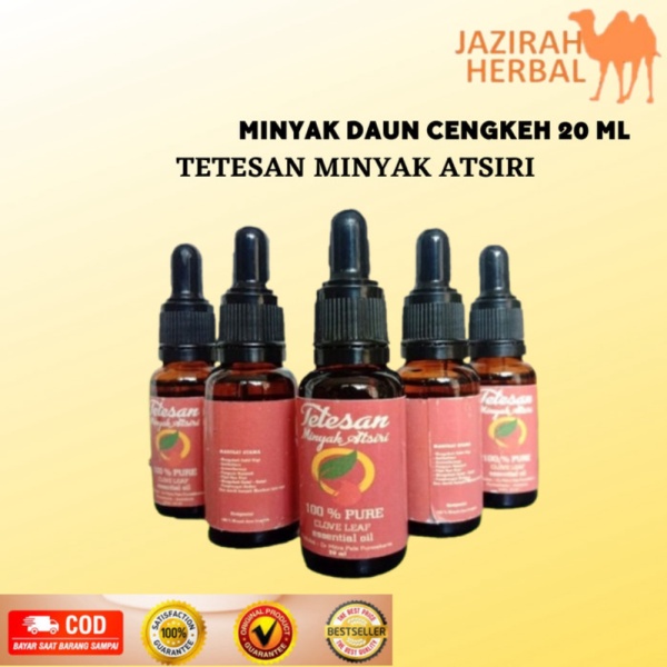 Unik MINYAK DAUN CENGKEH TETESAN MINYAK ATSIRI 100 PURE CLOVE LEAF 20 ml Berkualitas