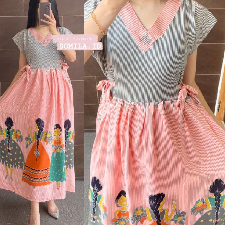 BOOMING GROSIR DASTER SOMILA.ID TERBARU NAGITA LEHER V POLKA PINGGANG SERUT BATIK BU TEJO SALUR