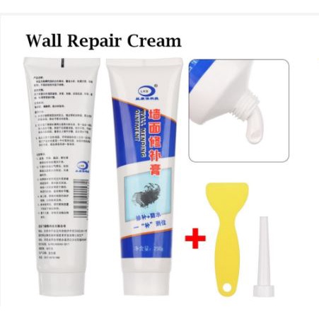 COD VIRAL WALL MENDING OINTMENT krim memperbaiki dinding tahan air 250 gram Plamir Magic Wall Repair Cream Dempul Krim Amplas Penutup Lubang tembok Pasta Penambal TERMURAH