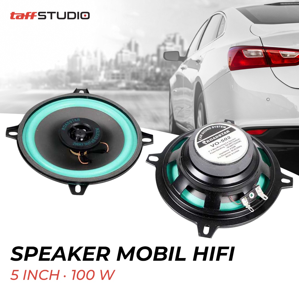 Speaker Subwoofer Mobil HiFi 5 Inch 100 W 1 PCS - VO-502 - 7RRS6IBX Black/Blue