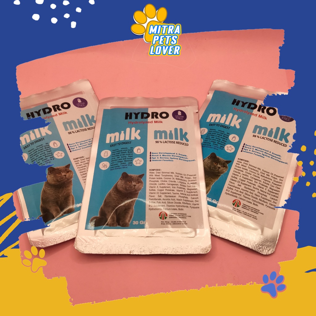 VITAMIN DAN NUTRISI CAT - HYDRO MILK CAT 30 GR - VITAMIN MINERAL DAN NUTRISI UNTUK KUCING YANG SUDAH DI SAPIH MEMENUHI KEBUTUHAN PROTEIN ANAK KUCING - BERKUALITAS MURAH ORIGINAL - PET ANIMAL HEALTH CARE TAMASINDO -  VITAMIN PELIHARAAN - MITRAPETLOVER