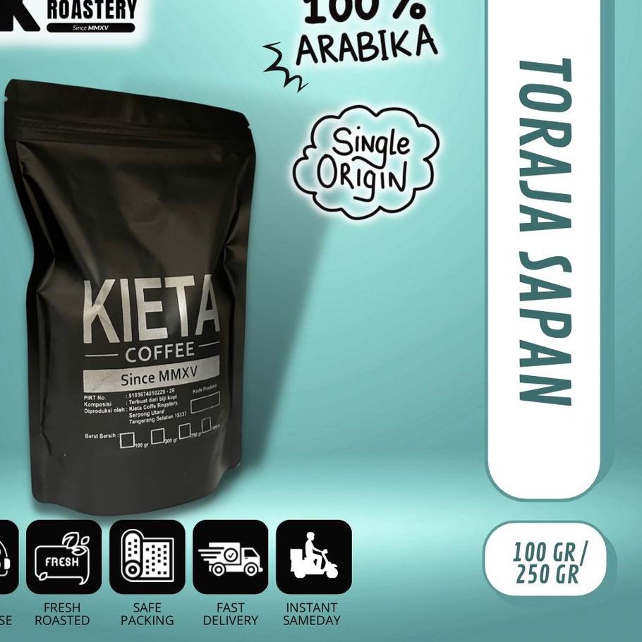 

✮ Biji Kopi Arabika Toraja Premium 250gr kieta coffee ➴