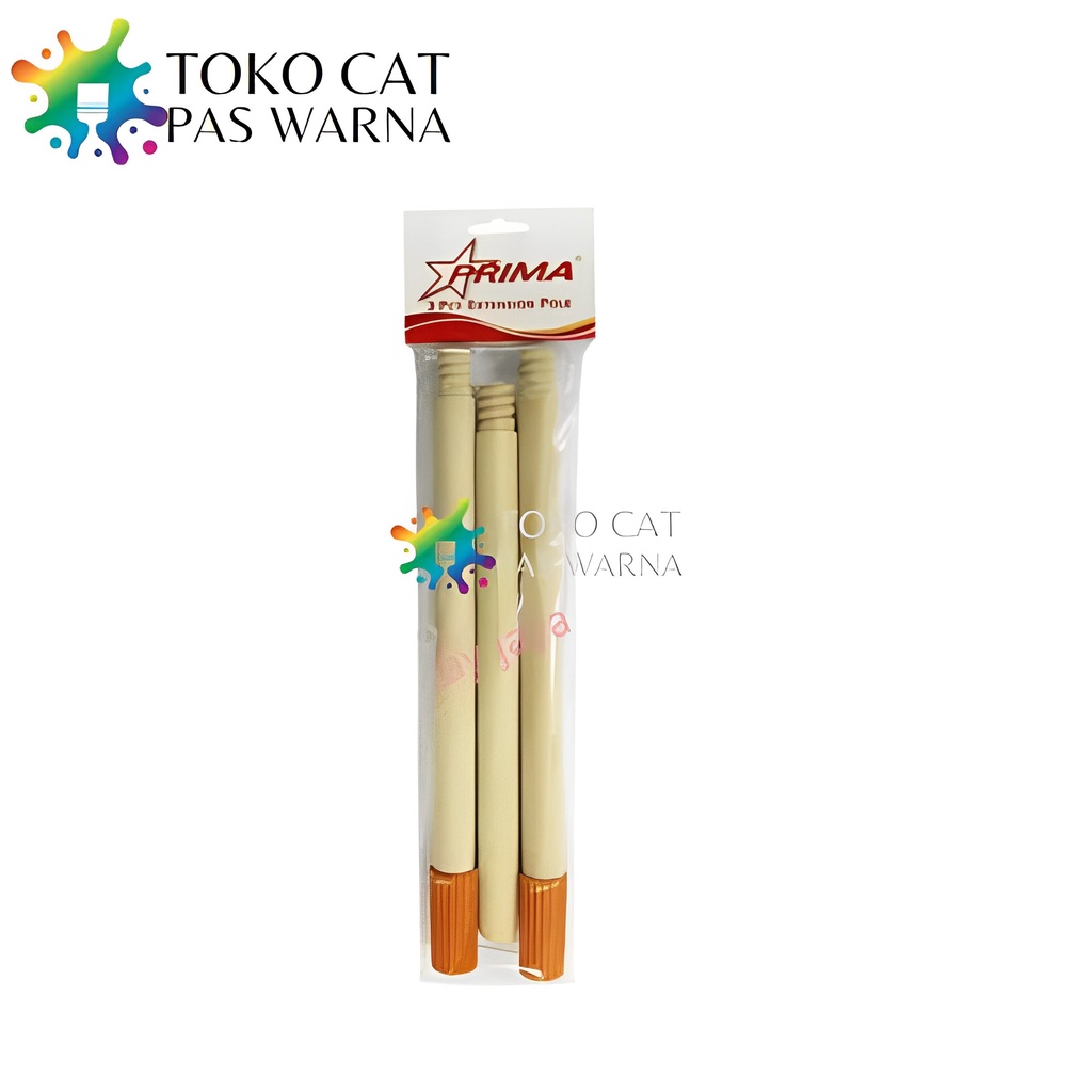 

Tongkat Kayu Gagang Kuas / Extension Pole PRIMA Isi 3 Pcs