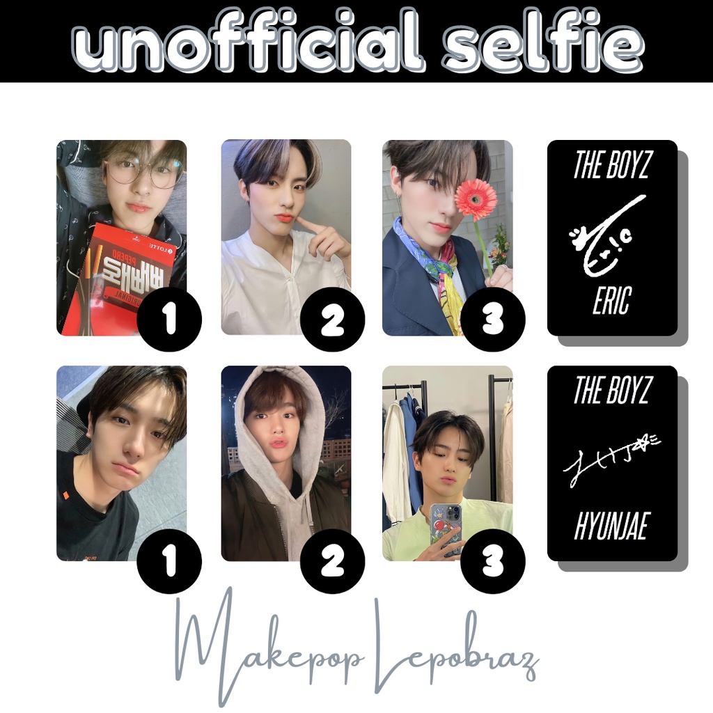 [MIN. 3 PC] THE BOYZ UNOFFICIAL SELFIE - BOYFRIENDABLE PC ERIC HYUNJAE JUYEON SANGYEON NEW Q KEVIN YOUNGHOON HAKNYEON