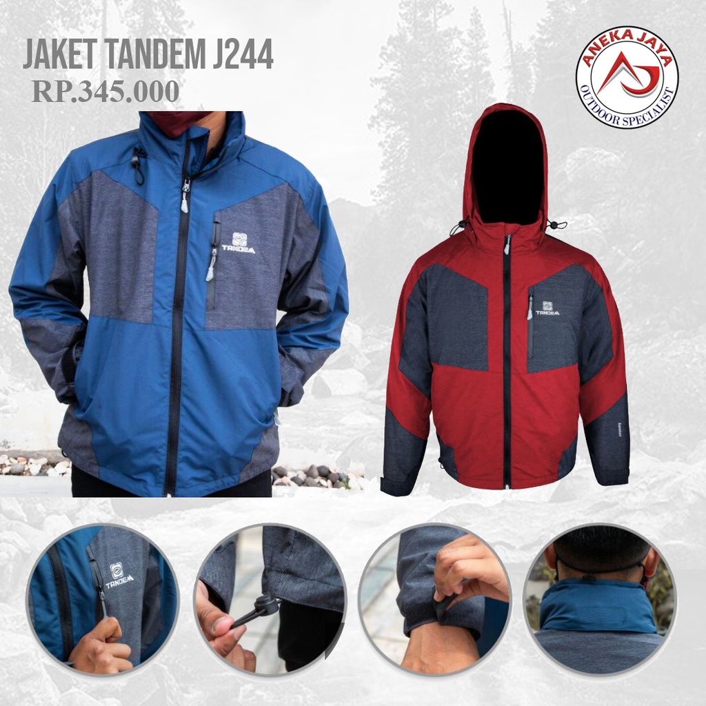 Jaket Outer Pendaki Gunung Outdoor Tandem J244